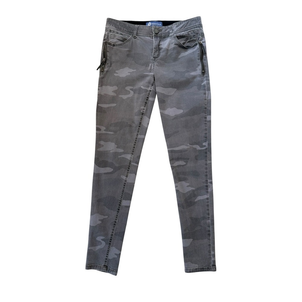 Democracy Absolution Womens Grey Camouflage Skinny Jeans Grey Camo‎ Size 6